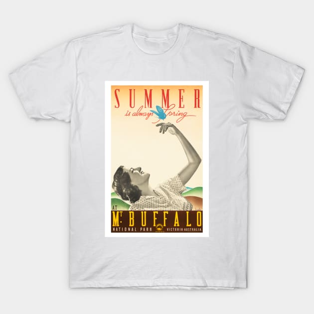 Summer Mt. Buffalo Australia Vintage Poster 1936 T-Shirt by vintagetreasure